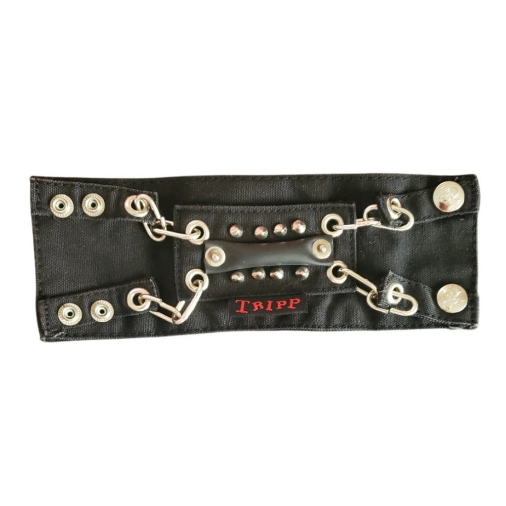 RARE Y2K Tripp NYC Chain & Spike Cuff Bracelet